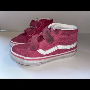 Vans Girls High top Pink Suede Heart Vans